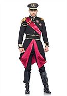 Military general, costume jacket, sash, epaulette